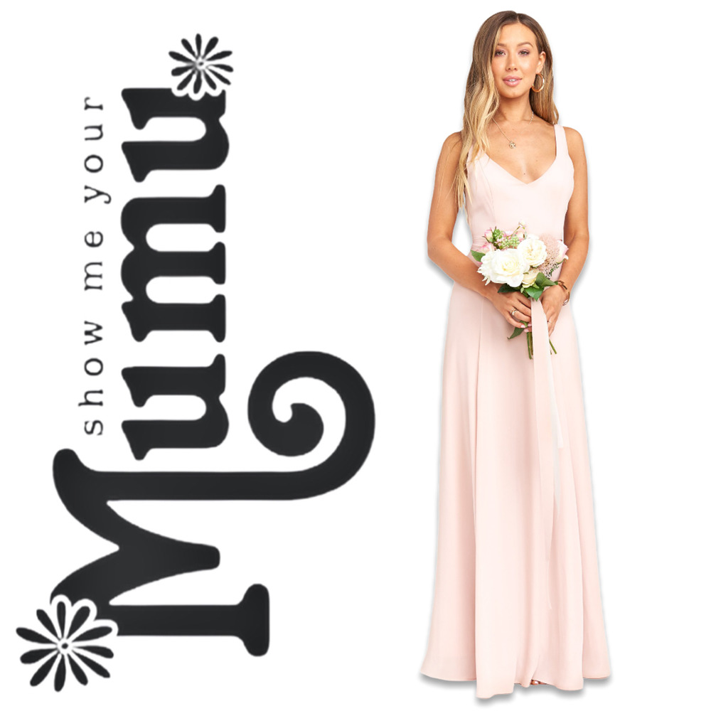 NEW Show Me Your MuMu Jenn Maxi Dress Pink X-Small